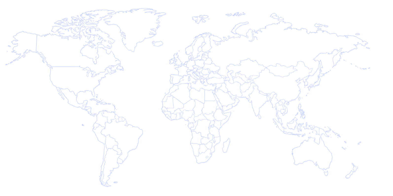 World map with the markets Invex Health operates in marked